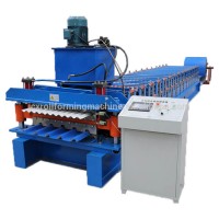 Aluminum Roofing Sheet Roll Forming Machine Double Layer Metal Tile Making Machine In China